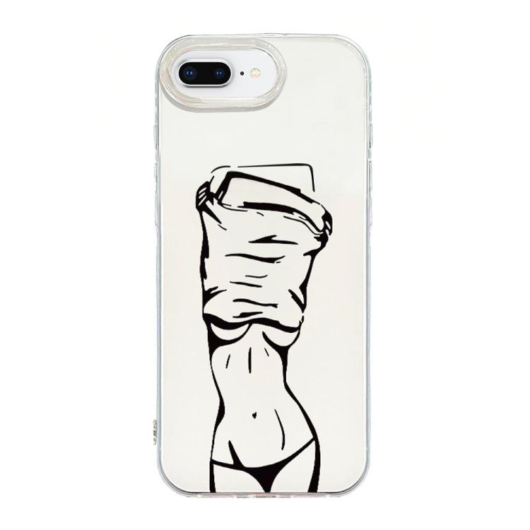 Transparent Frame IMD Cream Phone Case, For iPhone XR, For iPhone XS Max, For iPhone 8 Plus / 7 Plus