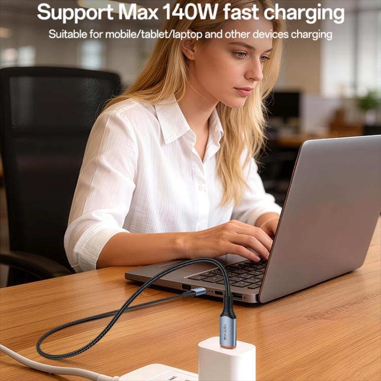 Yesido CA212 140W Type-C to Type-C Super Fast Charging Data Cable, Length: 1.2m