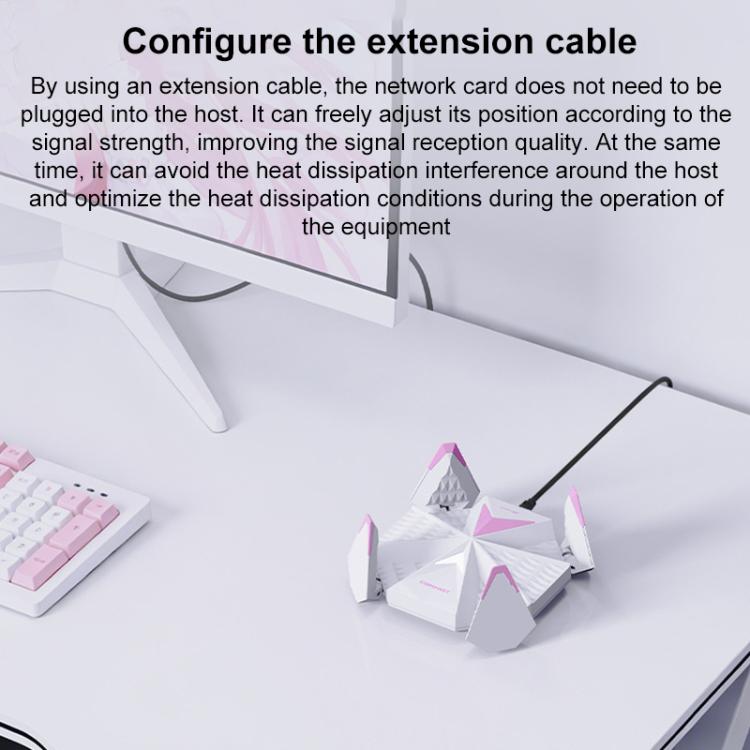 COMFAST CF-988BE 6500Mbps WiFi7 USB 3.0 Tri-Band Driverless Wireless Network Adapter, CF-988BE