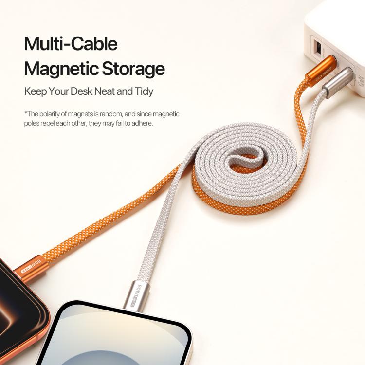 DUX DUCIS AUTO Series 60W Type-C to Type-C Magnetic Nylon Braided Data Cable, Length: 1m, Type-C to Type-C