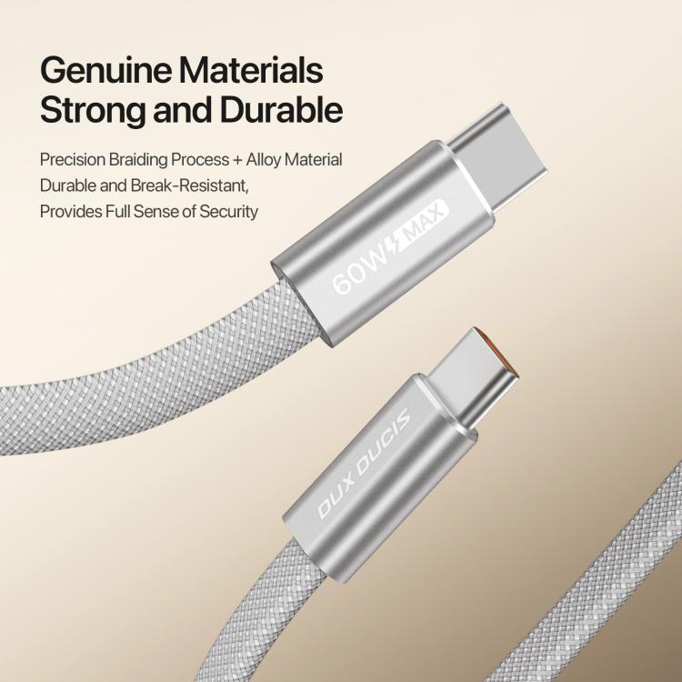 DUX DUCIS AUTO Series 60W Type-C to Type-C Magnetic Nylon Braided Data Cable, Length: 1m, Type-C to Type-C
