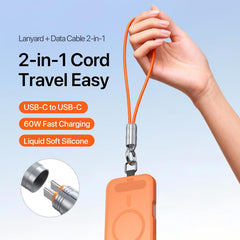DUX DUCIS LCBA Series 60W Type-C to Type-C Lanyard Fast Charging Data Cable, Length: 30cm, Type-C to Type-C
