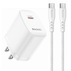 Yesido YC18U PD20W Type-C Charger Set with 1m Type-C to Type-C Data Cable, YC18U