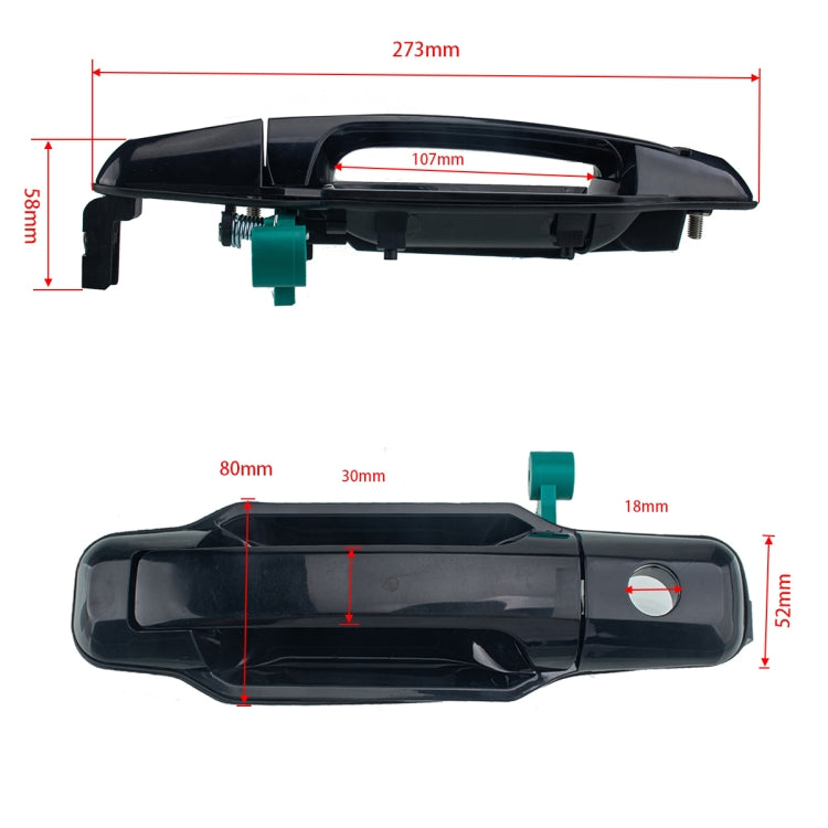 2 PCS Car Front Door Outside Handle 8265/60-3E010 for KIA Sorento 2003-2006, Front Door