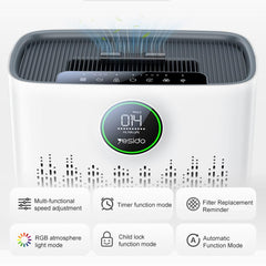 Yesido EC23 Air Purifier Supports WIFI Remote Control, EU Plug, UK Plug
