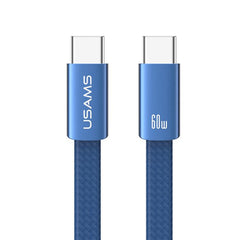 USAMS SJ783 U96 1.2m 60W USB-C / Type-C to USB-C / Type-C Aluminum Alloy Fast Charging Data Cable, SJ783USB02, SJ783USB01