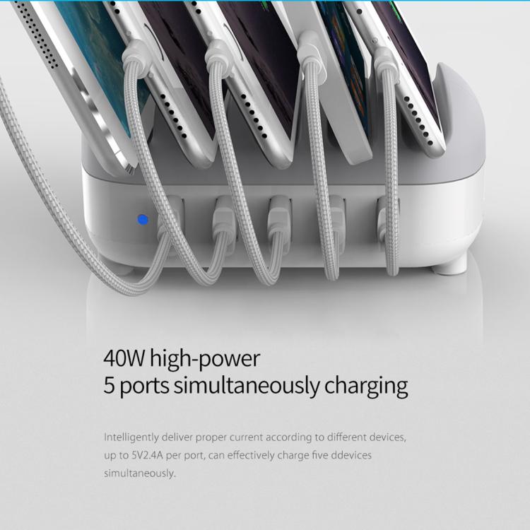 ORICO DUK-5P 40W 5 USB Ports Smart Charging Station with Stand, US Plug, UK Plug, AU Plug