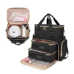 Detachable Two-tier Nail Polish Carrying Storage Box