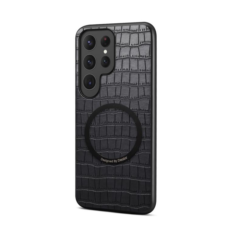 Denior A09 Crocodile Texture PU Vegan Leather Magnetic Phone Case, For Samsung Galaxy S26 Ultra 5G, For Samsung Galaxy S25 Ultra 5G