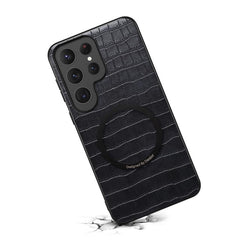 Denior A09 Crocodile Texture PU Vegan Leather Magnetic Phone Case, For Samsung Galaxy S26 Ultra 5G, For Samsung Galaxy S25 Ultra 5G