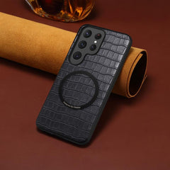 Denior A09 Crocodile Texture PU Vegan Leather Magnetic Phone Case, For Samsung Galaxy S26 Ultra 5G, For Samsung Galaxy S25 Ultra 5G