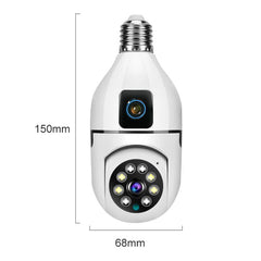 V380 Pro 4MP Full-Color Dual-Lens 2.4GHz WiFi Wireless E27 Socket Bulb Night Vision PTZ Camera