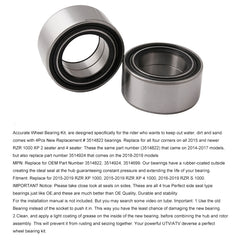 4 PCS ATV Wheel Bearing Kit for Polaris 3514822 3514699 3514635, MB-FHB004