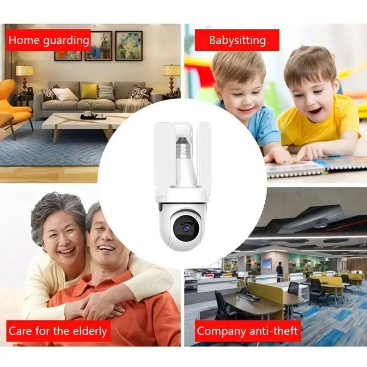 3MP HD Smart Three-Blade Fan Light Bulb Style Wireless WiFi Surveillance Camera, 2.4GHz, 5.0GHz