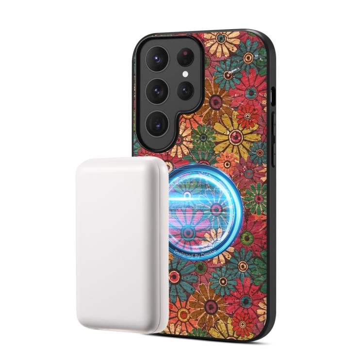 Denior A07 Flower Language Series Magnetic Vegan Leather Phone Case, For Samsung Galaxy S26 Ultra 5G, For Samsung Galaxy S25 Ultra 5G