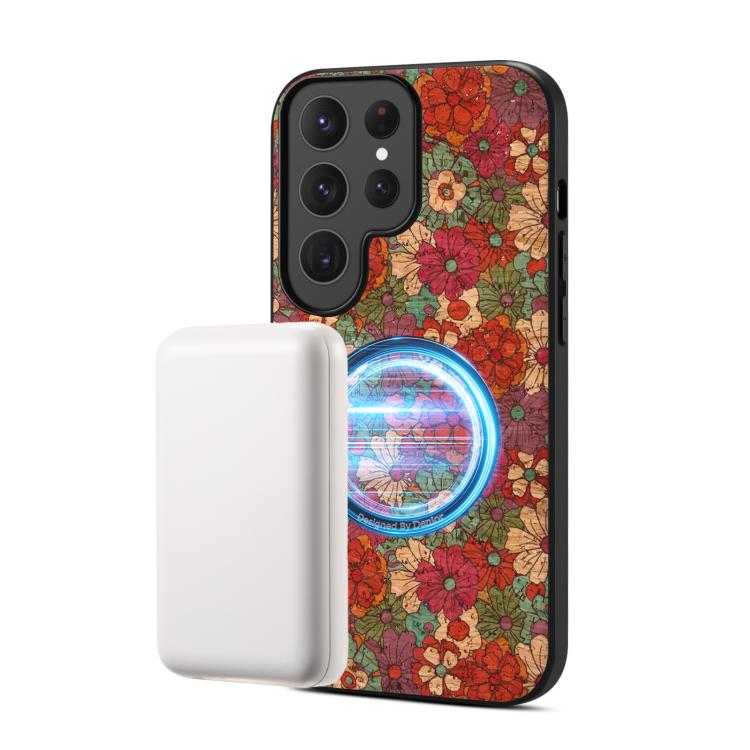 Denior A07 Flower Language Series Magnetic Vegan Leather Phone Case, For Samsung Galaxy S26 Ultra 5G, For Samsung Galaxy S25 Ultra 5G