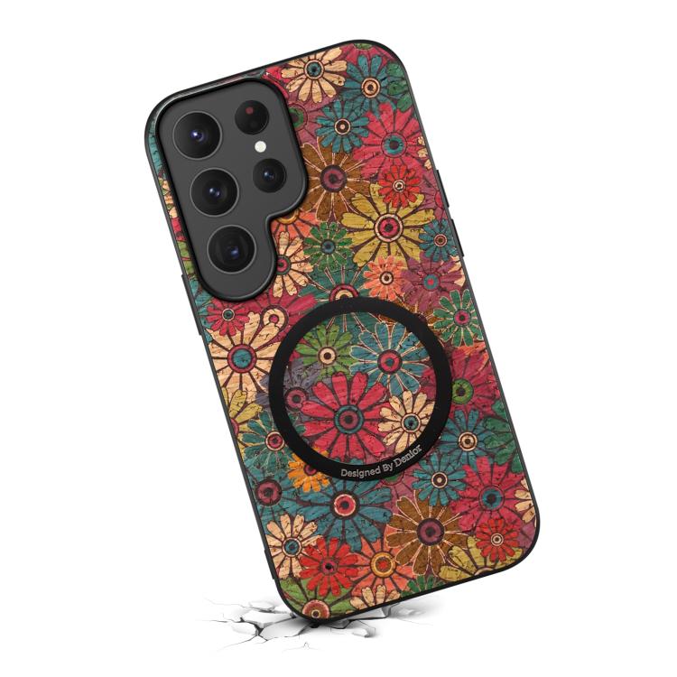 Denior A07 Flower Language Series Magnetic Vegan Leather Phone Case, For Samsung Galaxy S26 Ultra 5G, For Samsung Galaxy S25 Ultra 5G