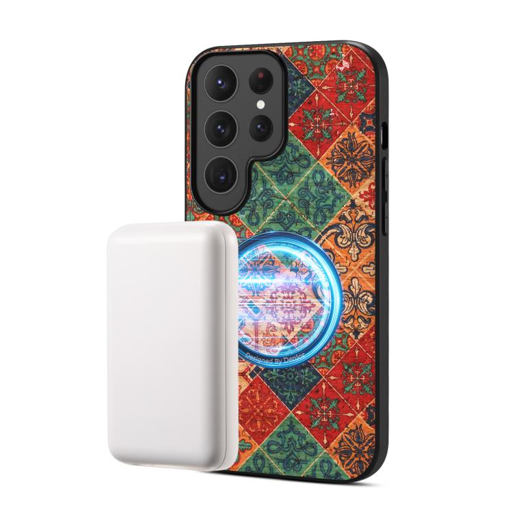 Denior A07 Flower Language Series Magnetic Vegan Leather Phone Case, For Samsung Galaxy S26 Ultra 5G, For Samsung Galaxy S25 Ultra 5G