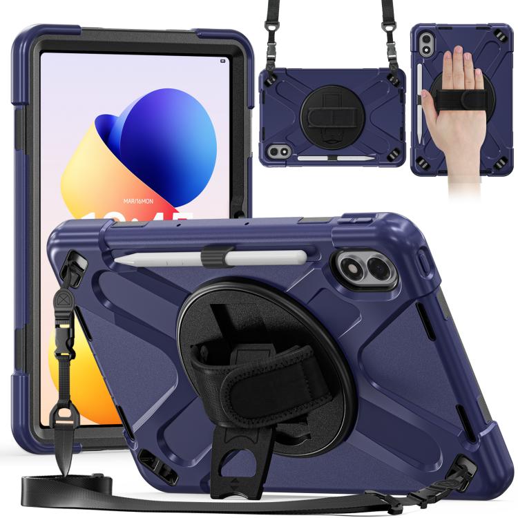 Rotatable Holder Silicone Hybrid PC Tablet Case with Shoulder Strap, For Xiaomi Redmi Pad 2 Pro 12.1 2026