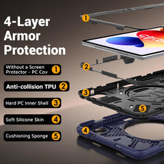 Rotatable Holder Silicone Hybrid PC Tablet Case with Shoulder Strap, For Xiaomi Redmi Pad 2 Pro 12.1 2026