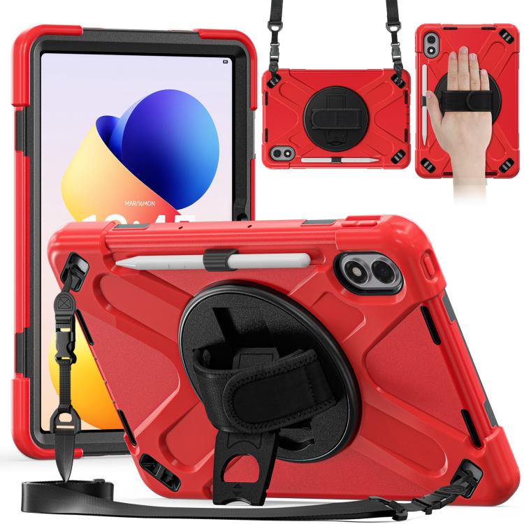 Rotatable Holder Silicone Hybrid PC Tablet Case with Shoulder Strap, For Xiaomi Redmi Pad 2 Pro 12.1 2026