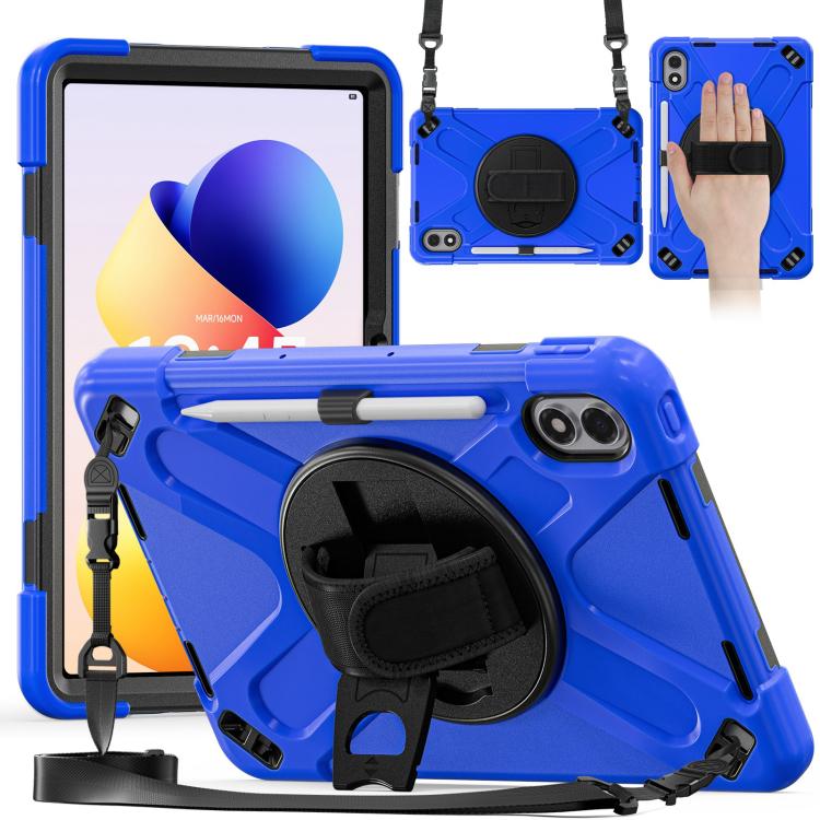 Rotatable Holder Silicone Hybrid PC Tablet Case with Shoulder Strap, For Xiaomi Redmi Pad 2 Pro 12.1 2026