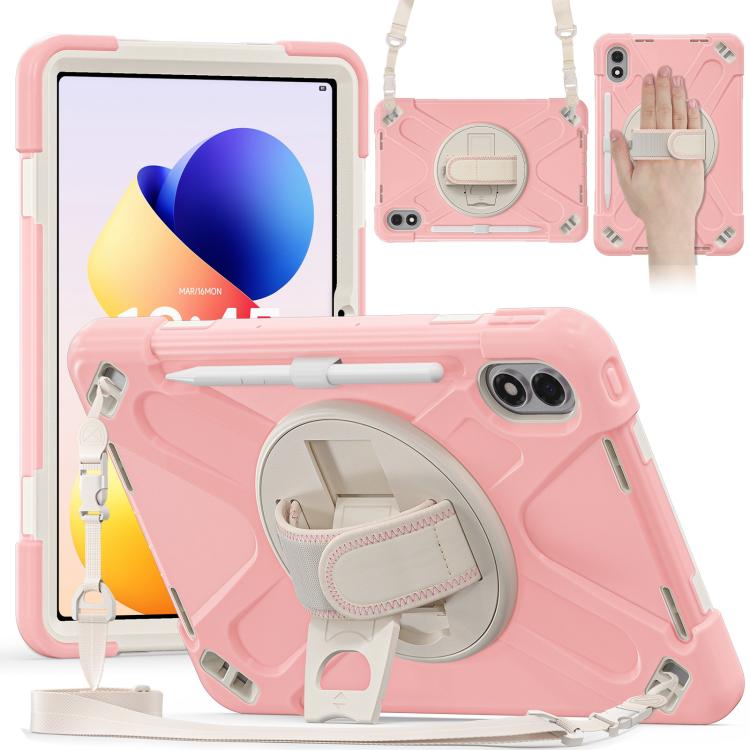 Rotatable Holder Silicone Hybrid PC Tablet Case with Shoulder Strap, For Xiaomi Redmi Pad 2 Pro 12.1 2026