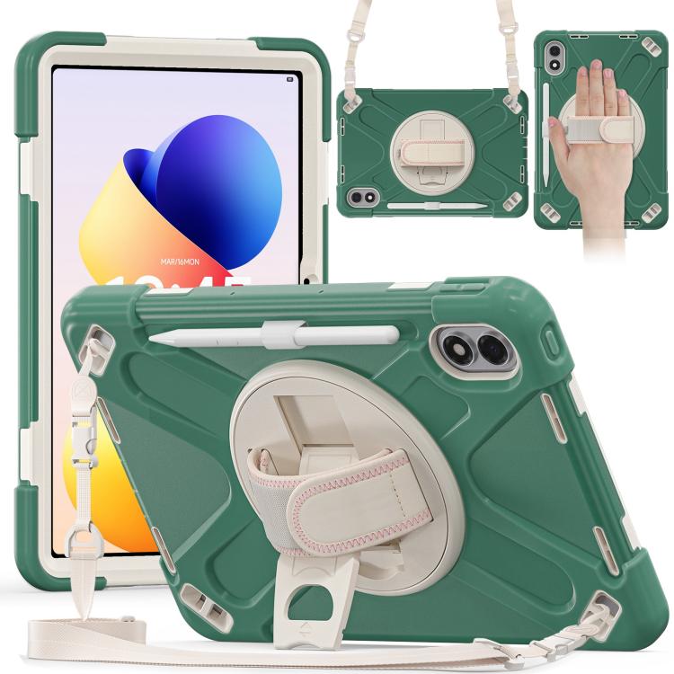 Rotatable Holder Silicone Hybrid PC Tablet Case with Shoulder Strap, For Xiaomi Redmi Pad 2 Pro 12.1 2026