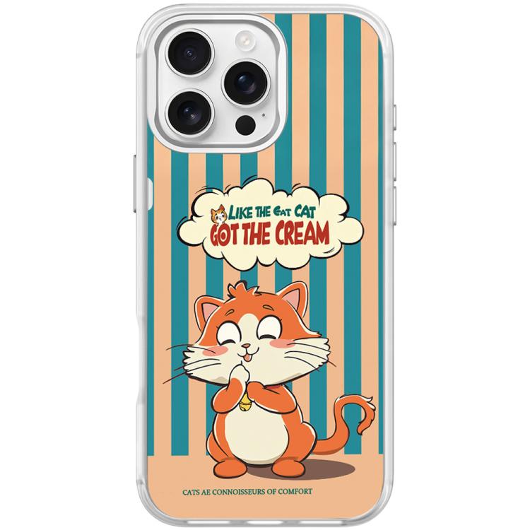 Adorable Bell Cat Pattern Magnetic Phone Case, For iPhone Air, For iPhone 16 Pro Max, For iPhone 16 Pro