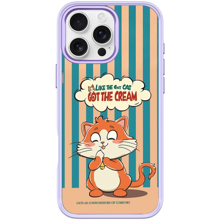 Adorable Bell Cat Pattern Magnetic Phone Case, For iPhone Air, For iPhone 16 Pro Max, For iPhone 16 Pro