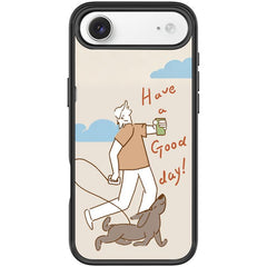 Walking Dog Pattern Magnetic Phone Case, For iPhone Air, For iPhone 16 Pro Max, For iPhone 16 Pro