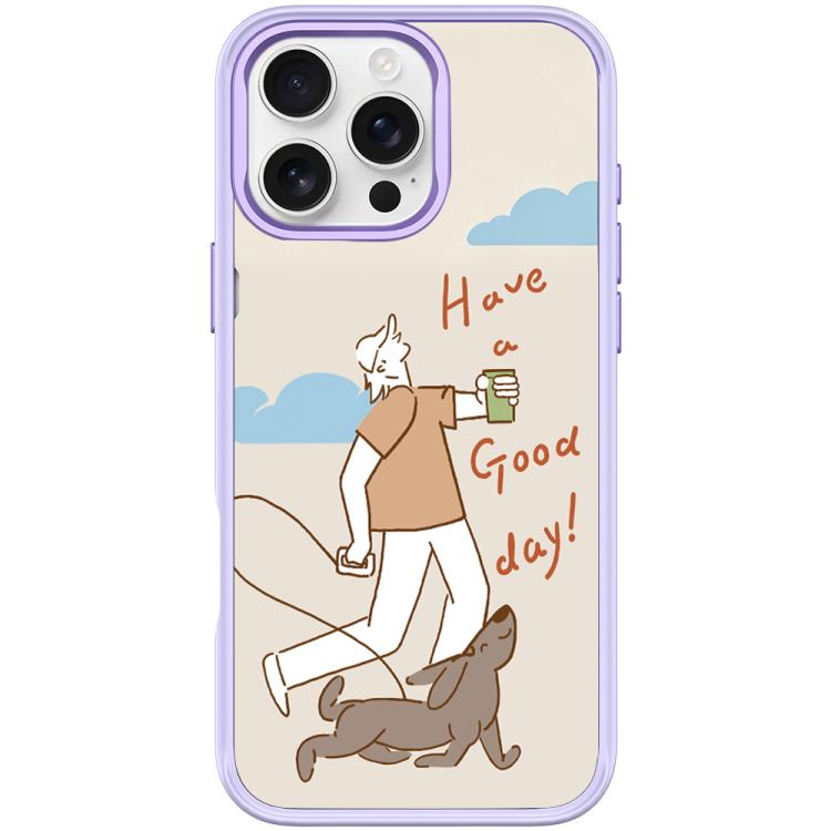 Walking Dog Pattern Magnetic Phone Case, For iPhone Air, For iPhone 16 Pro Max, For iPhone 16 Pro