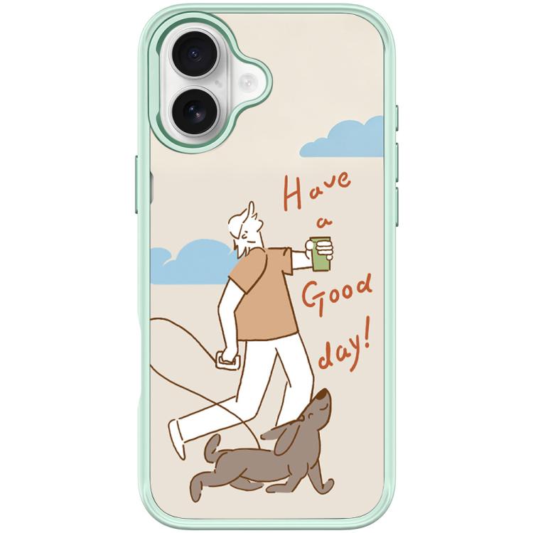 Walking Dog Pattern Magnetic Phone Case, For iPhone 16 Plus, For iPhone 16, For iPhone 15 Pro Max