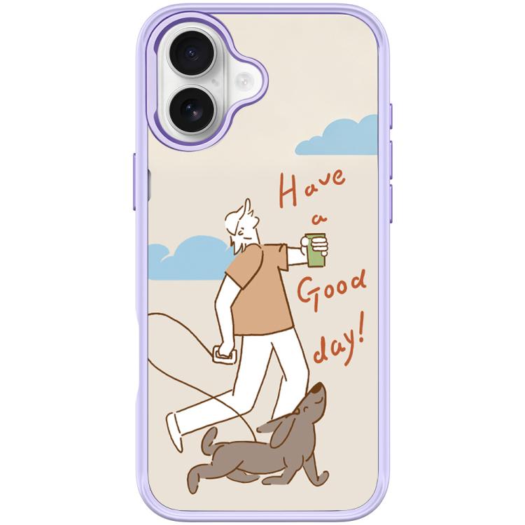 Walking Dog Pattern Magnetic Phone Case, For iPhone 16 Plus, For iPhone 16, For iPhone 15 Pro Max