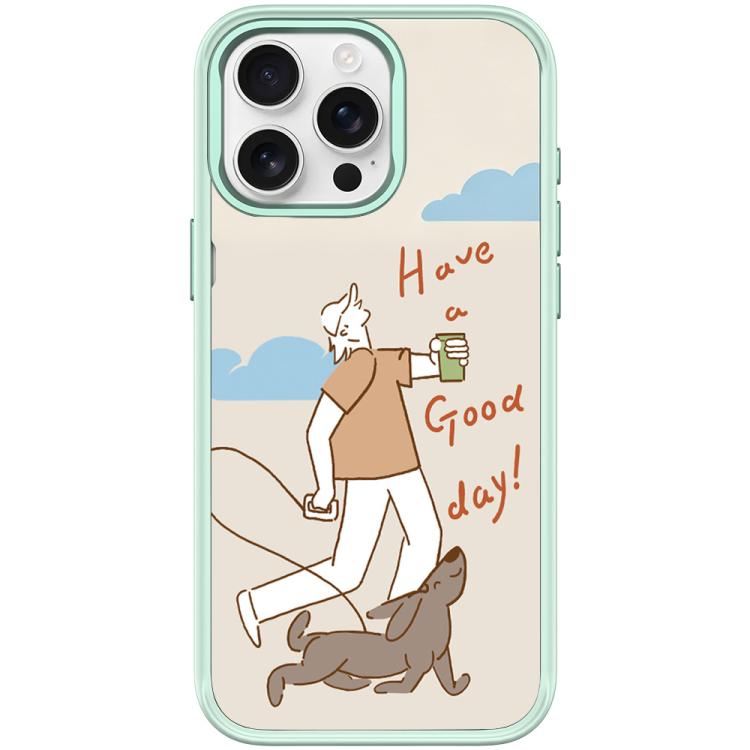 Walking Dog Pattern Magnetic Phone Case, For iPhone 16 Plus, For iPhone 16, For iPhone 15 Pro Max