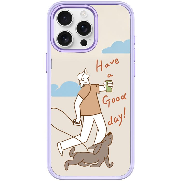 Walking Dog Pattern Magnetic Phone Case, For iPhone 16 Plus, For iPhone 16, For iPhone 15 Pro Max