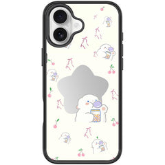 Adorable Star Sheep Pattern Magnetic Phone Case, For iPhone 16 Plus, For iPhone 16, For iPhone 15 Pro Max