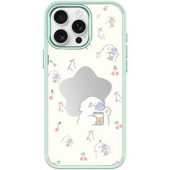 Adorable Star Sheep Pattern Magnetic Phone Case, For iPhone 15 Pro