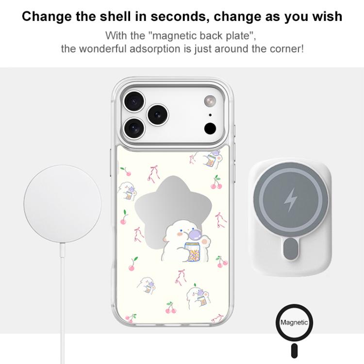 Adorable Star Sheep Pattern Magnetic Phone Case, For iPhone 17 Pro Max, For iPhone 17 Pro, For iPhone 17