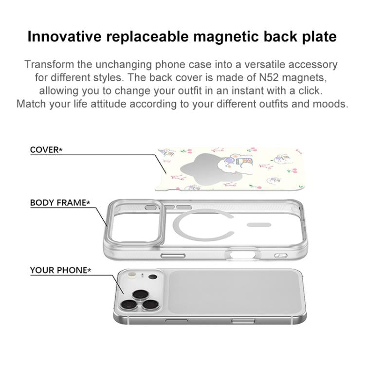 Adorable Star Sheep Pattern Magnetic Phone Case, For iPhone 17 Pro Max, For iPhone 17 Pro, For iPhone 17