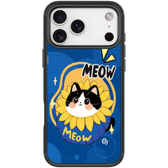 Adorable Little Blue Cat Pattern Magnetic Phone Case, For iPhone 18 Pro / 17 Pro, For iPhone 18 Pro Max / 17 Pro Max, For iPhone 17