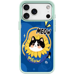 Adorable Little Blue Cat Pattern Magnetic Phone Case, For iPhone 18 Pro / 17 Pro, For iPhone 18 Pro Max / 17 Pro Max, For iPhone 17
