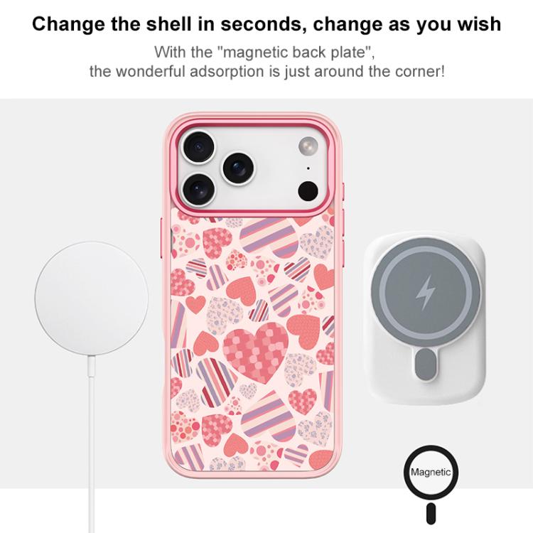 Heart Collection Pattern Magnetic Phone Case, For iPhone Air, For iPhone 16 Pro Max, For iPhone 16 Pro