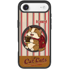 Adorable Coffee Cat Pattern Magnetic Phone Case, For iPhone Air, For iPhone 16 Pro Max, For iPhone 16 Pro
