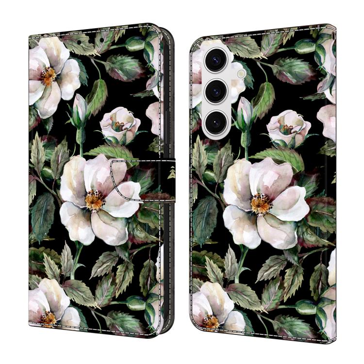 Crystal-Like Painted Vegan Leather Phone Case, For Samsung Galaxy S24 / S25 5G