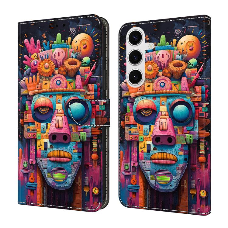 Crystal-Like Painted Vegan Leather Phone Case, For Samsung Galaxy S24 / S25 5G
