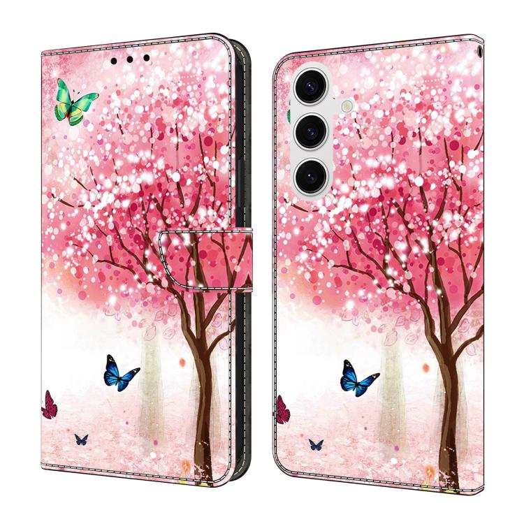 Crystal-Like Painted Vegan Leather Phone Case, For Samsung Galaxy S24 / S25 5G