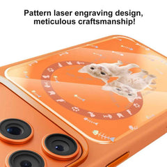 Mutural Cats Pattern Liquid Silicone Magnetic Phone Case, For iPhone 18 Pro / 17 Pro, For iPhone 18 Pro Max / 17 Pro Max