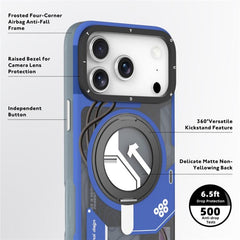 YOUNGKIT Starship Series Rotation Holder IMD TPU Magnetic Phone Case, For iPhone 18 Pro / 17 Pro, For iPhone 18 Pro Max / 17 Pro Max