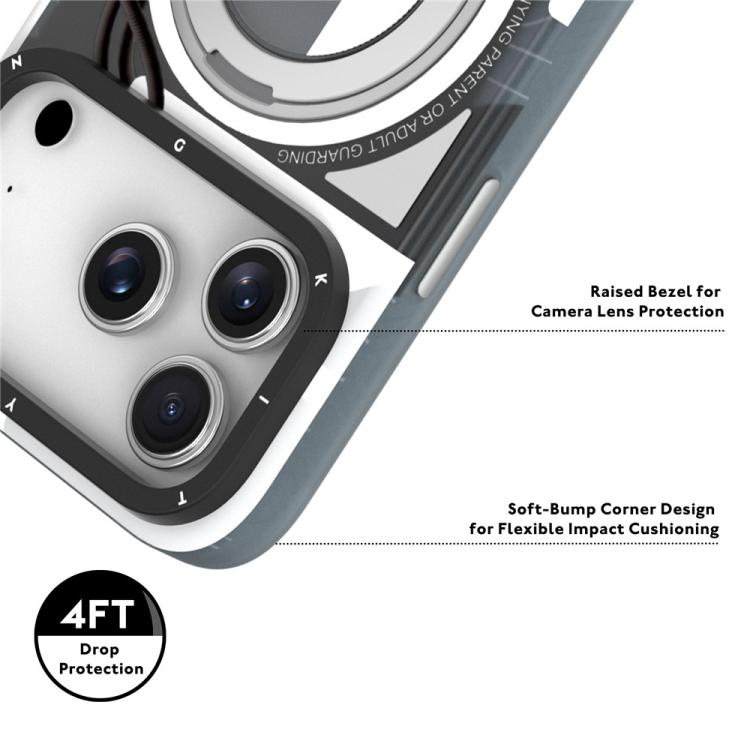YOUNGKIT Starship Series Rotation Holder IMD TPU Magnetic Phone Case, For iPhone 17 Pro Max, For iPhone 17 Pro